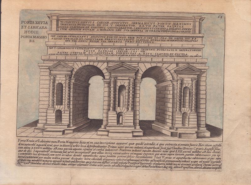 Giacomo Lauro - Porta Nevia Et Labicana Hodie Porta Maggiore
