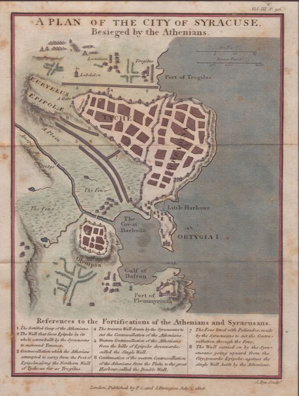 Syracuse door d'Atheners belegered, 1750 ca