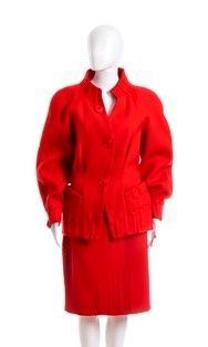 mugler rosso activ...  - Auction Fashion, Memorabilia e Militaria con una collezione di Cimeli di Juan ed Evita Peròn - Bertolami Fine Art - Casa d'Aste