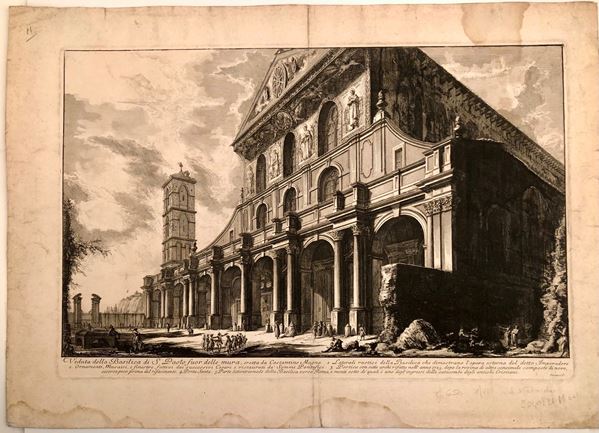 Giovanni Battista Piranesi - Veduta della Basilica di S. Paolo fuor delle mura...