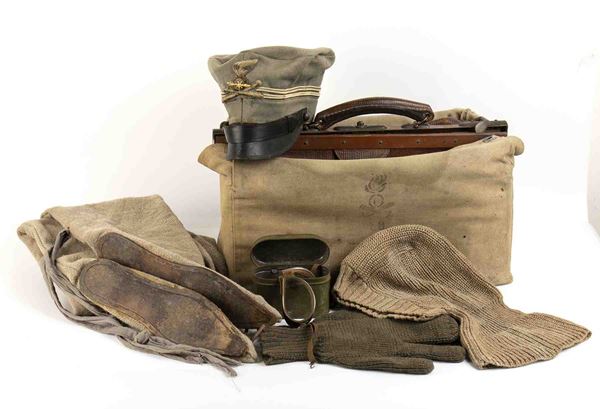 Great WarSet of items of artillery lieutenant, airplane pilot...