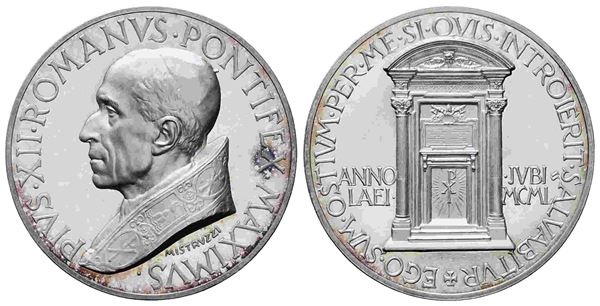 CITTA' DEL VATICANO. Pio XII (1939-1958). Medaglia in argento (43,98 mm – 39,50...  - Asta Monete e medaglie moderne Italiane ed Estere - Bertolami Fine Art - Casa d'Aste