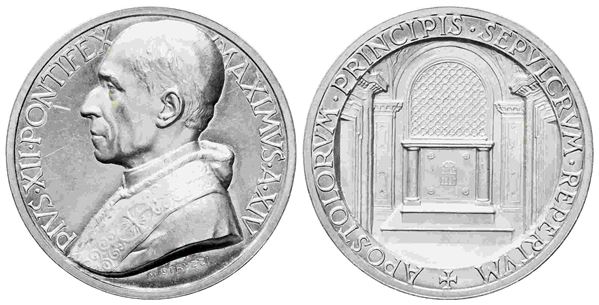 CITTA' DEL VATICANO. Pio XII (1939-1958). Medaglia in argento (44,01 mm – 36,68...  - Auction Monete e medaglie moderne Italiane ed Estere - Bertolami Fine Art - Casa d'Aste