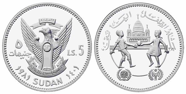 SUDAN. 5 pounds 1981. Silver PROOF. Ag (19,44 g). KM#87. PROOF ...  - Auction Monete e medaglie moderne Italiane ed Estere - Bertolami Fine Art - Casa d'Aste