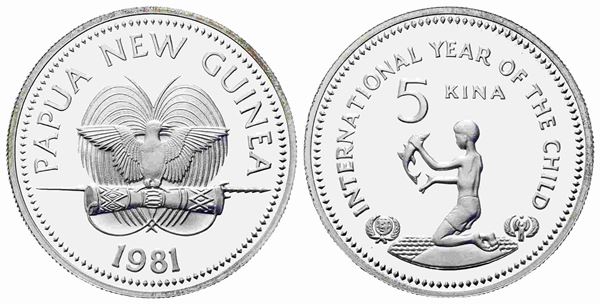 PAPUA NUOVA GUINEA. 5 Kina 1981 Silver PROOF. Ag (26,63 g). KM#18. PROOF...