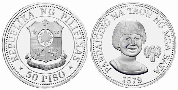 FILIPPINE. 50 Pisos 1979 Silver PROOF KM#229. Ag (28 g). PROOF...