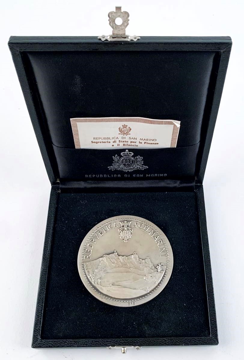 San Marino. Medaglia G.b. Morgagni 1971. Ag (100 G; 60 MM). in Astuccio della Zecca. Fdc