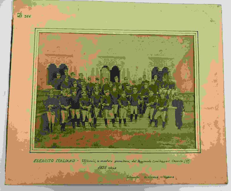 Grande Foto di Ufficiali del Reggimento Cavalleggeri di Caserta, 1895