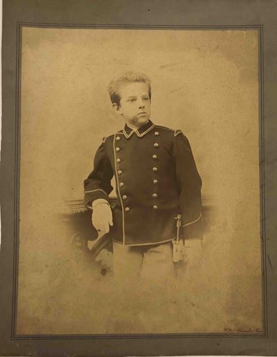 Grande Foto di Vittorio Emanuele III in Divisa da Allievo