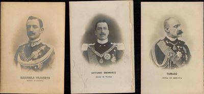 Lotto di 3 Foto di Membri di Famiglia Savoia