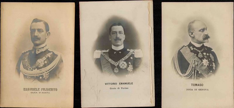 Lotto di 3 Foto di Membri di Famiglia Savoia