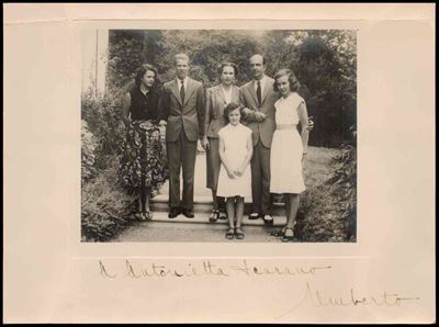 Foto con Dedica di Umberto II con Famiglia