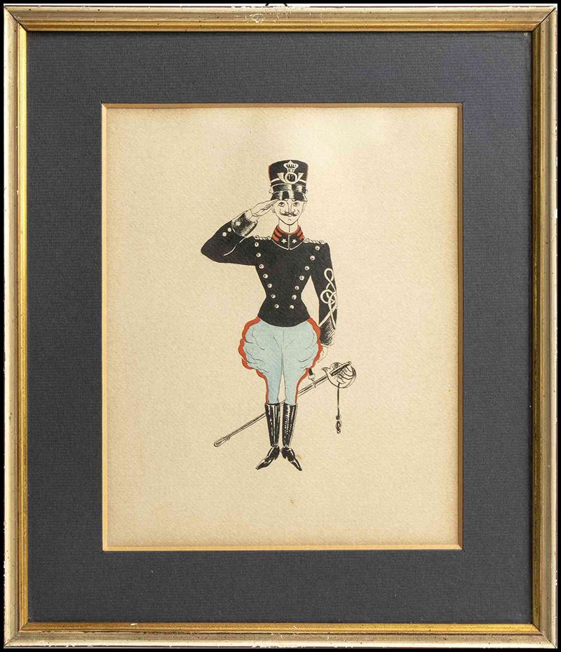 Caricatura di Tenente Cavalleria