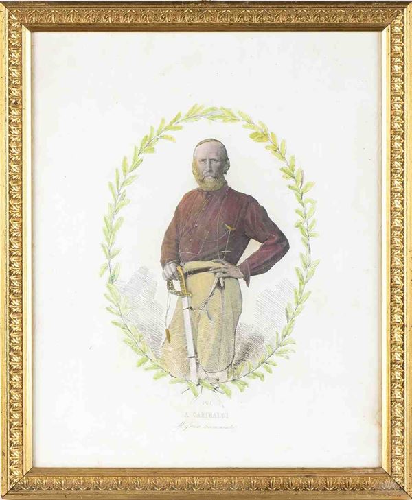 Ritratto di Giuseppe Garibaldi...  - Auction Asta 255 - Bertolami Fine Art - Casa d'Aste