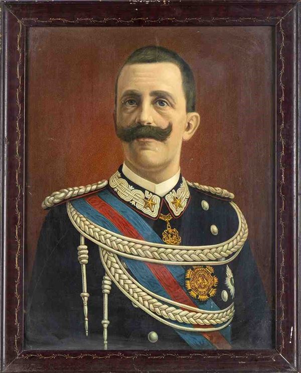 Ritratto di Vittorio Emanuele ...  - Asta Militaria, Ordini cavallereschi e altri cimeli: Con la Collezione Aldo Soligo e la Successione Giovanni Martini - Bertolami Fine Art - Casa d'Aste