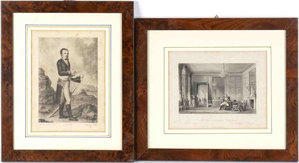 Lot of two prints with Napoleon I...