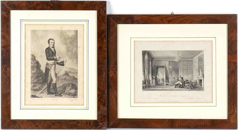 Lotto di Due Stampe con Napoleone i