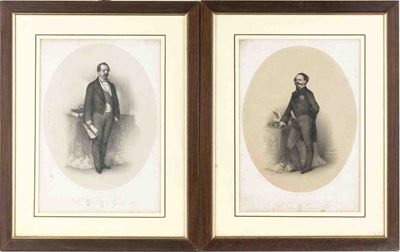 Lotto di Due Ritratti: Vittorio Emanuele e Napoleone III