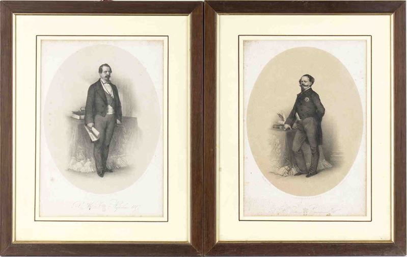 Lotto di Due Ritratti: Vittorio Emanuele e Napoleone III