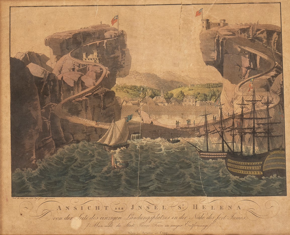 Vista Dell'isola di Sant'elena dal Lato Dell'unico Approdo nei Pressi di Fort J