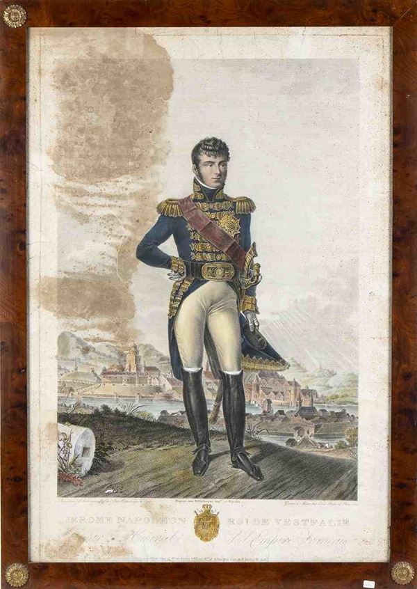 Ritratto di Girolamo Napoleone, Re di Westfalia ...  - Asta Militaria, Ordini cavallereschi e altri cimeli: Con la Collezione Aldo Soligo e la Successione Giovanni Martini - Bertolami Fine Art - Casa d'Aste