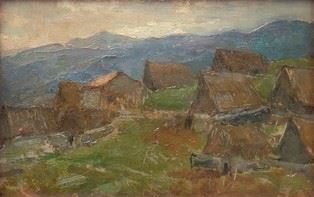 Alberto Carosi - Paesaggio di Campagna