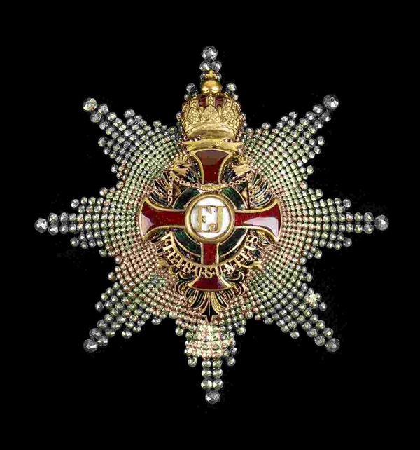 Order of Franz Josef with laurel leaf inlay for military merits...