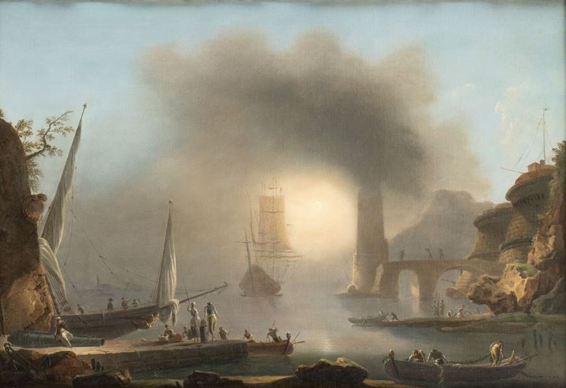 Francesco Fidanza - Veduta del Porto di Messina