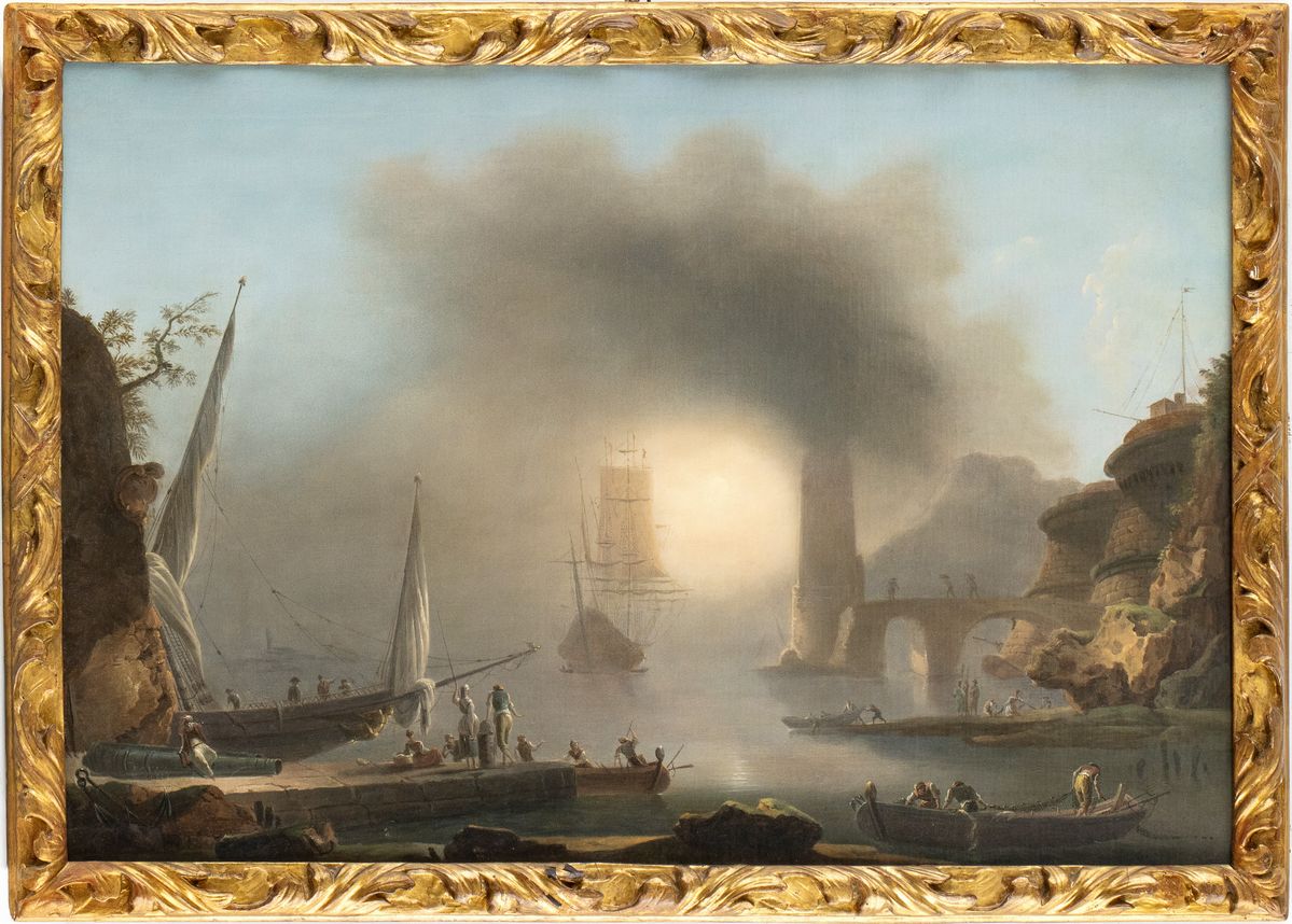 Francesco Fidanza - Veduta del Porto di Messina
