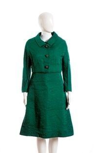 completo de luca verde matelassè...  - Asta Fashion, Memorabilia e Militaria con una collezione di Cimeli di Juan ed Evita Peròn - Bertolami Fine Art - Casa d'Aste