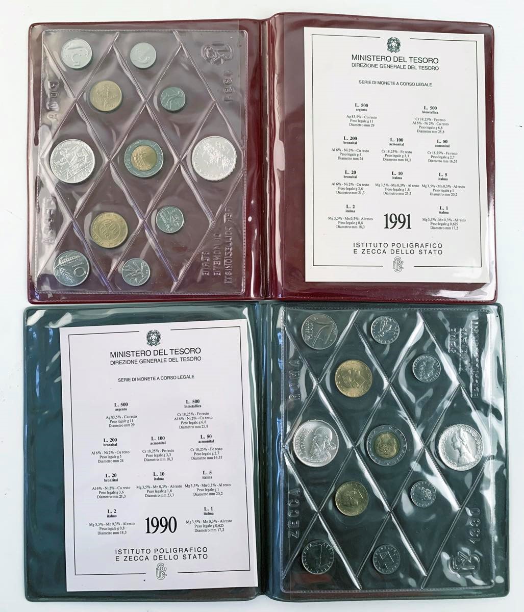 Repubblica Italiana. Interessante Lotto Composto da N. 8 Serie Divisionali in Fdc (con Argenti): ...