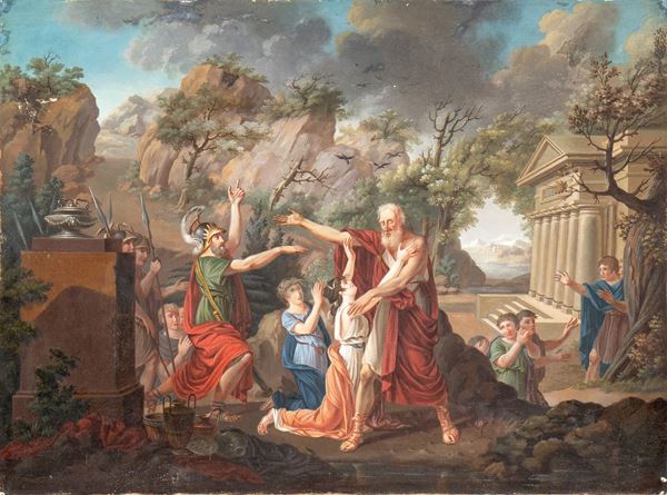 Artista neoclassico, primi decenni del XIX secolo - Scena dall'Antigone di Sofocle