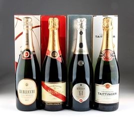 Berlucchi, G.H. Mumm, Berlucchi, Taittinger...  - Asta Vini e Distillati. Pregiati da Collezione e d'Annata. - Bertolami Fine Art - Casa d'Aste