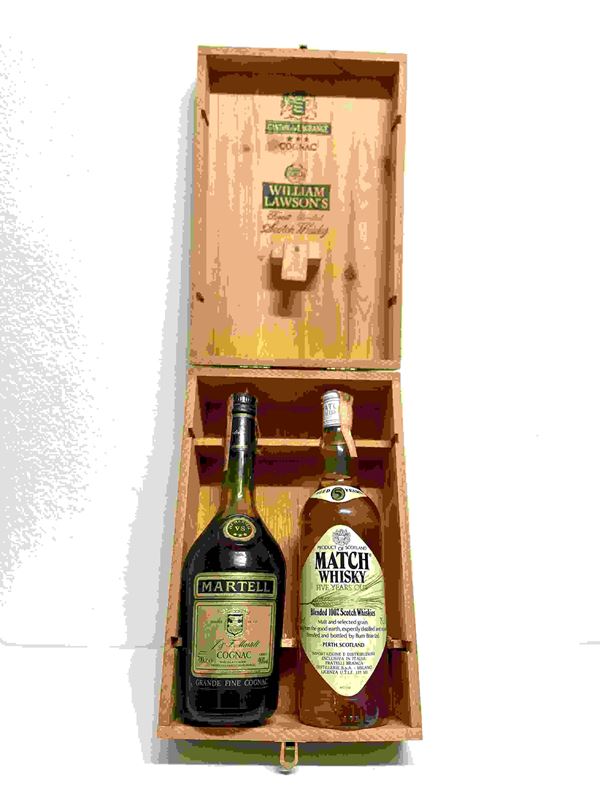 Match 5 Year Old Blended Malt Whisky - Martell V.S.O.P. Medaillon Cognac - ...  - Auction Vini e Distillati. Pregiati da Collezione e d'Annata. - Bertolami Fine Art - Casa d'Aste