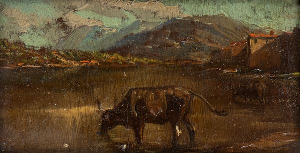 MARIO MENIGHETTI - Ox in the countryside