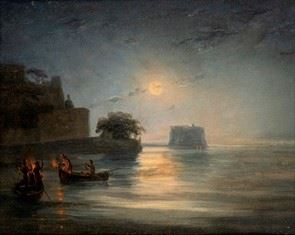 ANONIMO - Nocturnal view of fishermen
