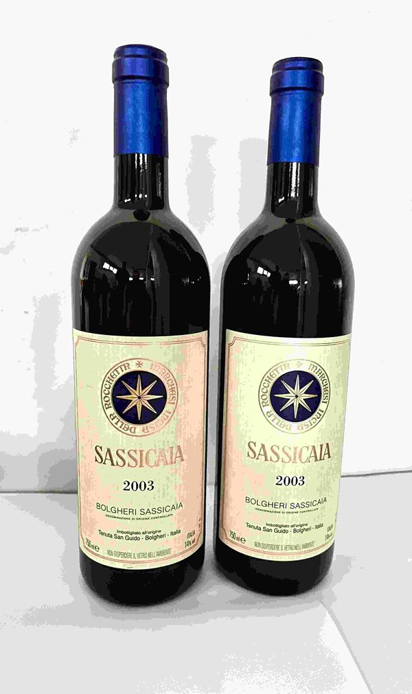 Tenuta San Guido Bolgheri, Sassicaia...  - Auction Vini e Distillati. Pregiati da Collezione e d'Annata. - Bertolami Fine Art - Casa d'Aste