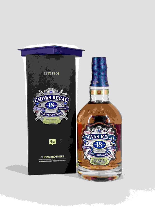 Chivas Regal Gold Signature 18 Year Old Blended Scotch Whisky...  - Auction Vini e Distillati. Pregiati da Collezione e d'Annata. - Bertolami Fine Art - Casa d'Aste