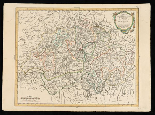 Carte des XIII. Cantons Suisses, leurs Allies et leurs Sujets