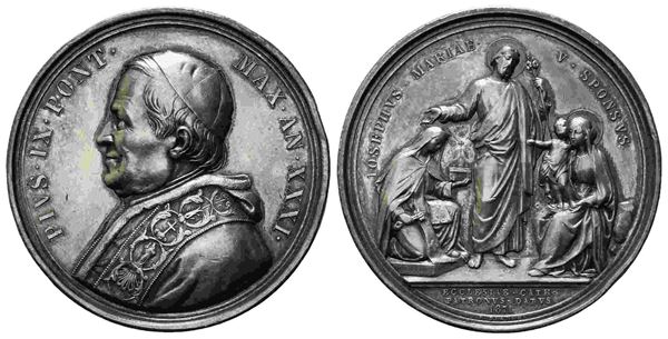 CITTA' DEL VATICANO. Stato Pontificio. Pio IX (1846-1878). Medaglia 1871. Anno ...