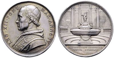 Stato Pontificio. Leone XII (1823-1829). Medaglia Annuale 1827 IV per il Battistero in S.maria Ma...