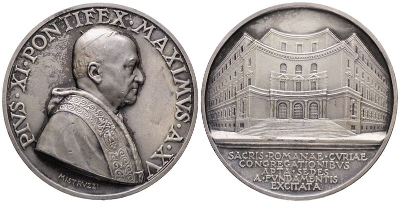 Vaticano. Pio XI (1922-1939). Medaglia 1936 Annuale a.XV "nuova Sede della Curia Romana". Bart.e9...