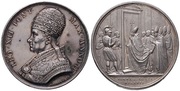 STATO PONTIFICIO. Leone XII (1823-1829). Medaglia 1825 A.II annuale "Anno santo". Bart. E825; Ag; 33,03gr; 42,94mm