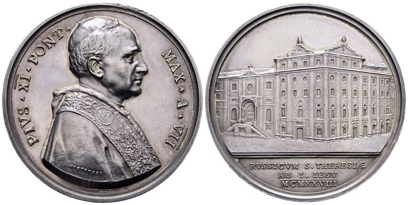 Pio XI, Medaglia annuale 1928 a.VII Collegio Russo