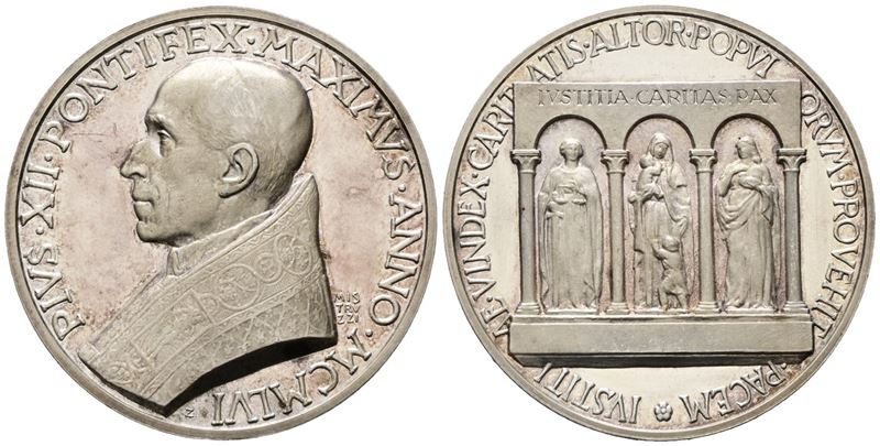 Pio XII, Medaglia per l'80° Compleanno (1956)