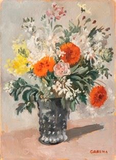 FELICE CARENA - Vase of flowers...