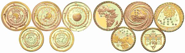 VARIE. Importante set completo di 5 medaglie dell' IPZS AUREA LIMITED in Oro e ...  - Asta Monete e medaglie moderne Italiane ed Estere - Bertolami Fine Art - Casa d'Aste