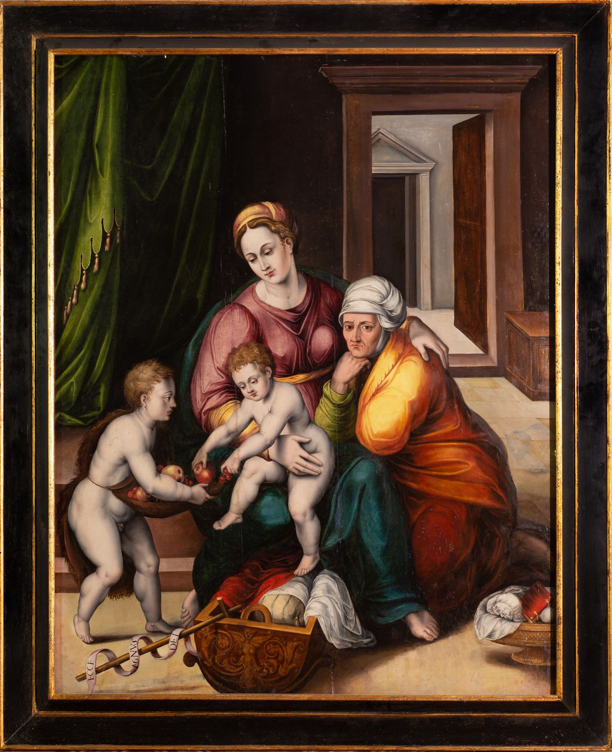 Giulio Pippi Giulio Romano - Madonna con Bambino, Sant'anna e San Giovaninno, "madonna della Gatt...