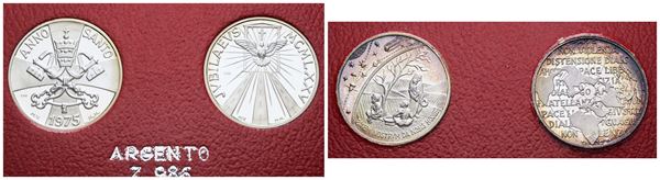 VATICANO. Paolo VI (1963-1978). Coppia di medaglie giubileo 1975. FDC