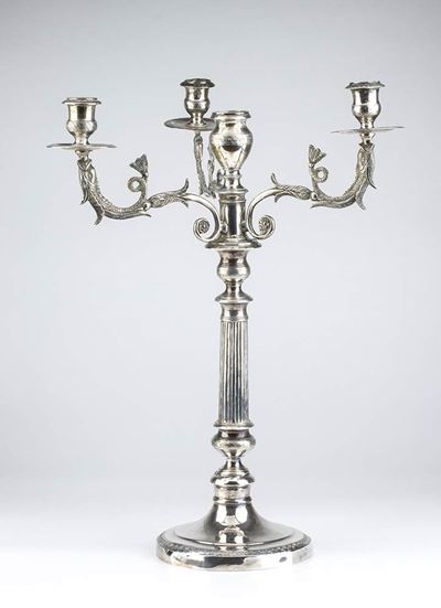 Candelabro Italiano in Argento - 1872-1935...